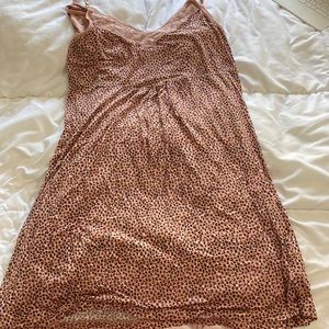 GAP Love Maternity Nursing Nightgown, pink leopard, L